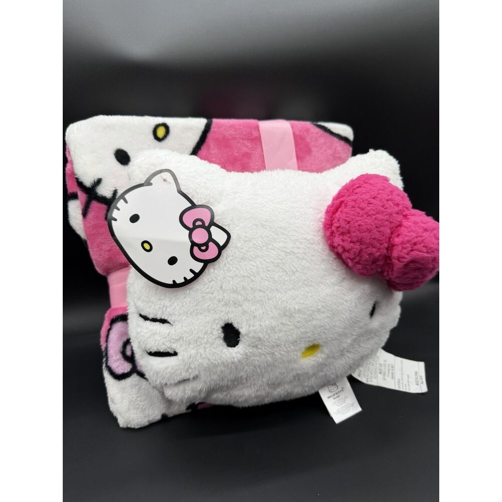 Hello Kitty Pillow & Plush Throw Blanket Set NWT - Picture 4 of 5
